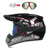 Teenage Professional Off-road Racing Helmet, Motorcycle Off-road Helmet, DOT Approved Motocross Goggles Gift Package