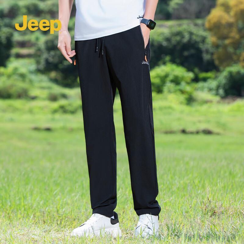 

Jeep Men s Ice Silk Business Casual Straight-Leg Trousers P842MWP1418 4XL