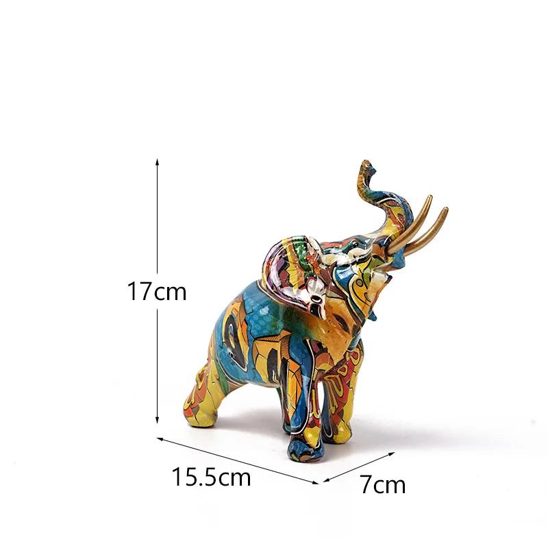 1PC Resin Mother Elephant Ornament Living Room Office Bedroom Home Furnishing Housewarming Gift Elephant Design Sculpture Crafts