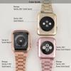 For Apple Watch Series 10 42mm/9 8 7 41mm/6 5 4 SE SE (2022) SE (2023) 40mm/3 2 1 38mm Metal Smart Watch Band Three Beads Rhinestone Decor Bracelet