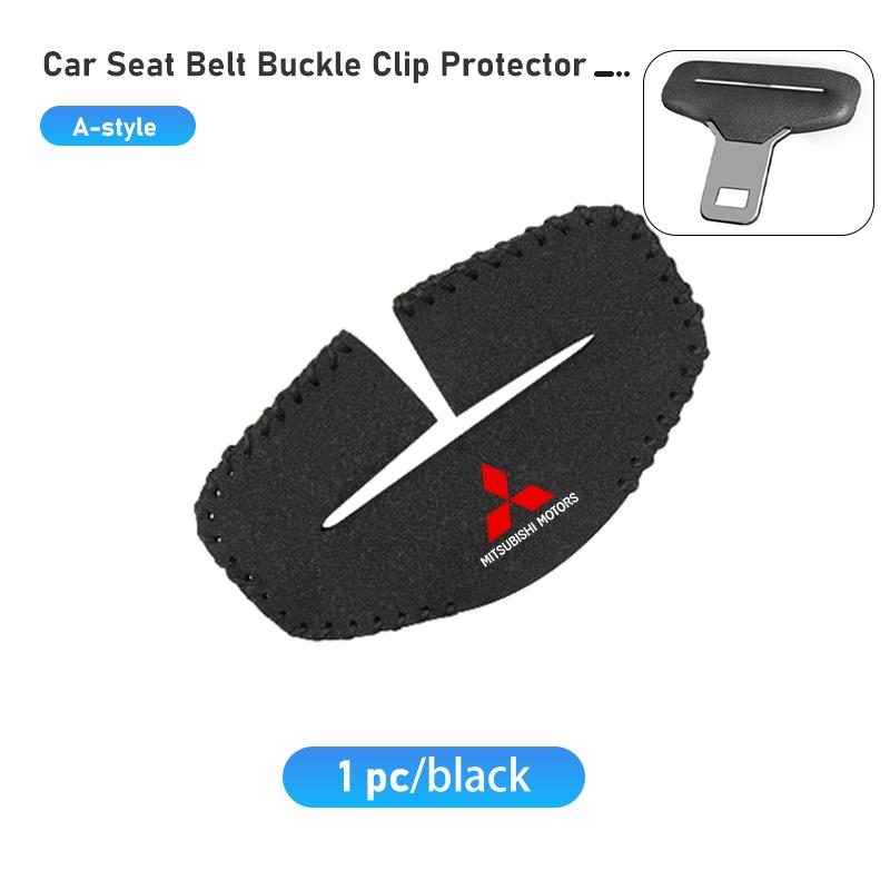Car Seat Belt Buckle Protective Cover Safety Belt Plug Clip Case Accessories For Mitsubishi Outlander Lancer L200 ASX Pajero