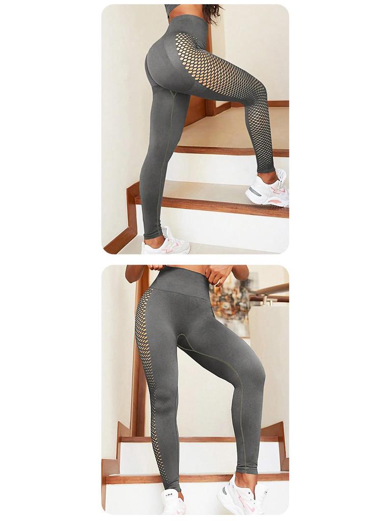 Pantaloni da Yoga Senza Cuciture a Vita Alta Asciugatura Rapida Solleva Glutei