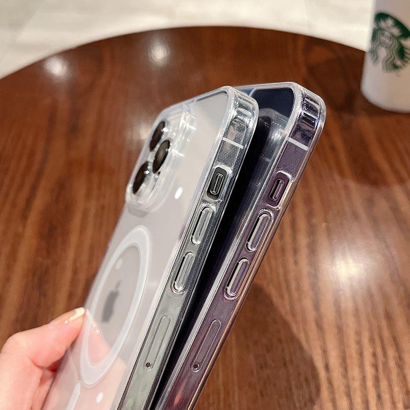 Transparente magnetische Hülle für iPhone 14/15 Pro Max mit MagSafe-Kompatibilität