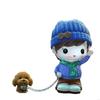 62KD Elegant Male Female Walking Dog Statue Resins Sculpture Car Interior Ornament