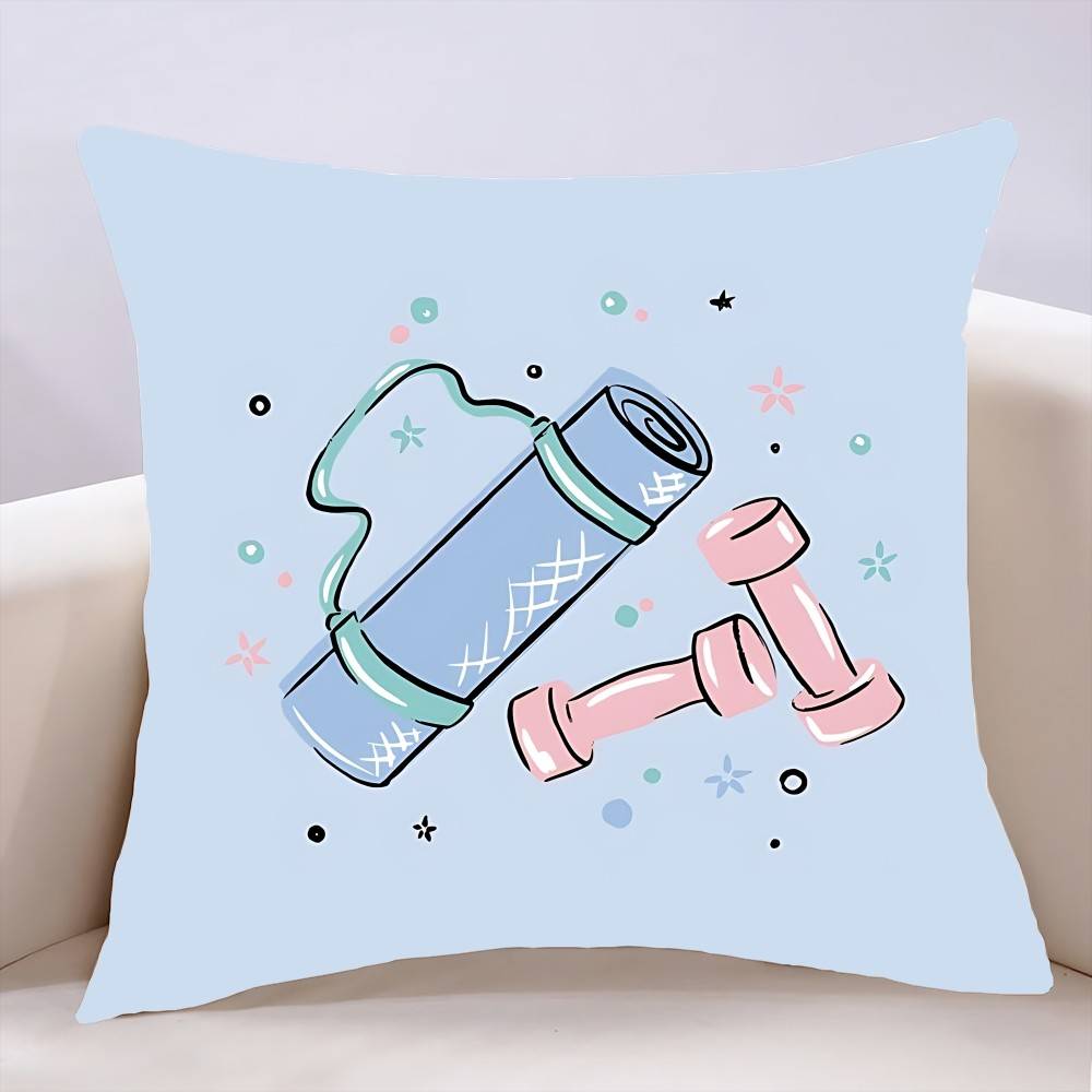 EatSleepTrainRepeat FitnessMotivational Quotes PillowCase Polyester Pillowcase Decorative Sofa Cushion Pillowcase Home Decor