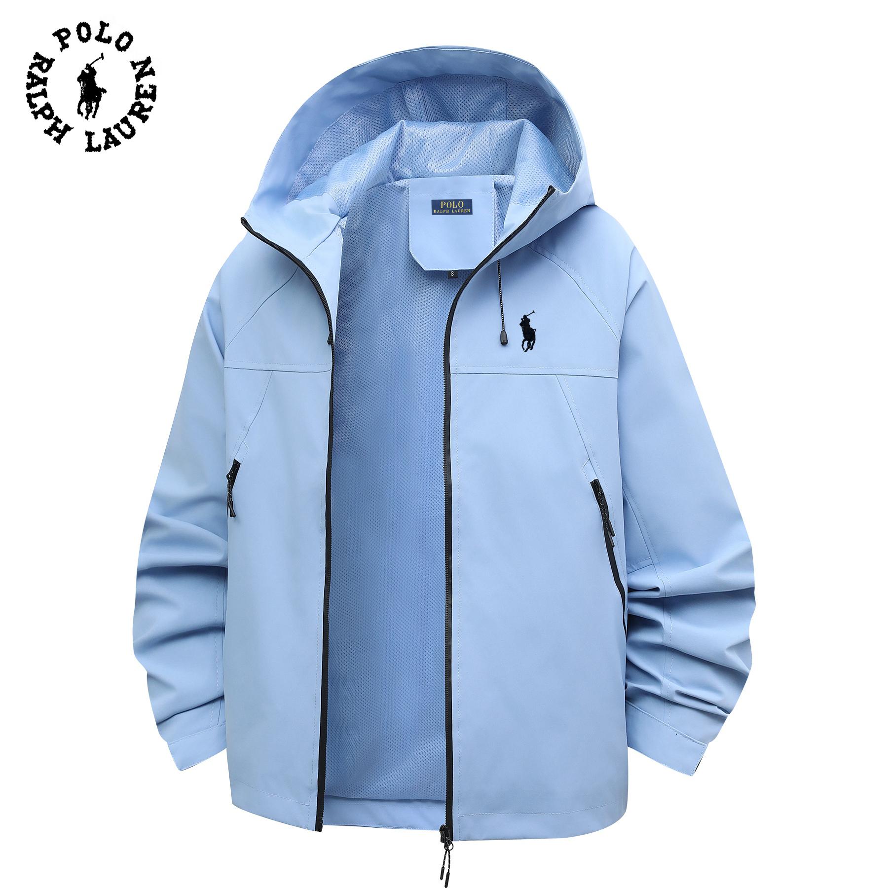 

Polo Ralph Lauren Мужская и женская 2025 Осень и Зима Вышитая дорожная куртка, Тонкая альпинистская куртка M