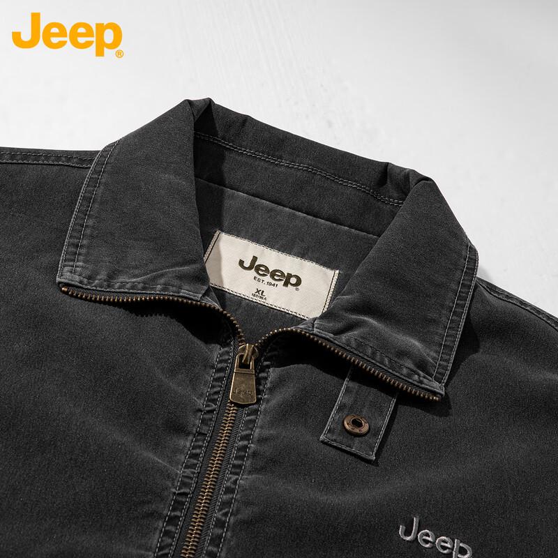 Jeep Washed Vintage Unisex Casual Jacket