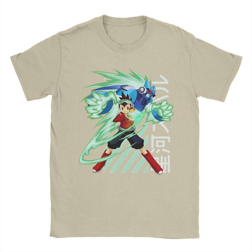Megaman X Geo Stelar T-Shirts for Men Women Funny 100% Cotton Tees Crewneck Short Sleeve T Shirts Classic Clothing