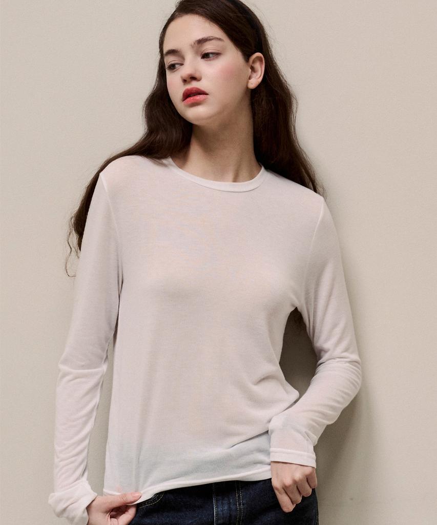 LUSIDA Mati Basic Long Sleeve Round T-Shirt_5 Colors