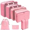 7/8/9/10 Pcs Set Travel Organizer Storage Bags Suitcase Packing Cubes Cases Portable Wardrobe Luggage Clothes Shoe Pouch Fold
