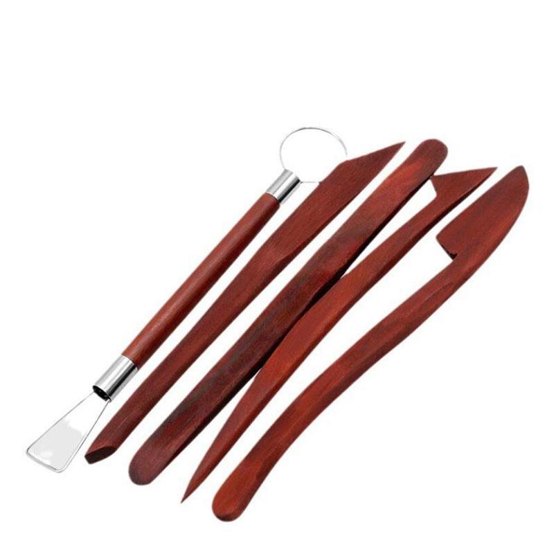 Clay Sculpture Carving Wooden Knife Pottery Clay Ceramic Molding Tool DIY Clay Sculping Carved Tools 5Pcs/Set