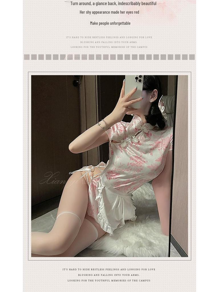 Xianyi Lingerie: Sexy Forbidding Style Cheongsam - Pure Desire Slit Bodycon 635.