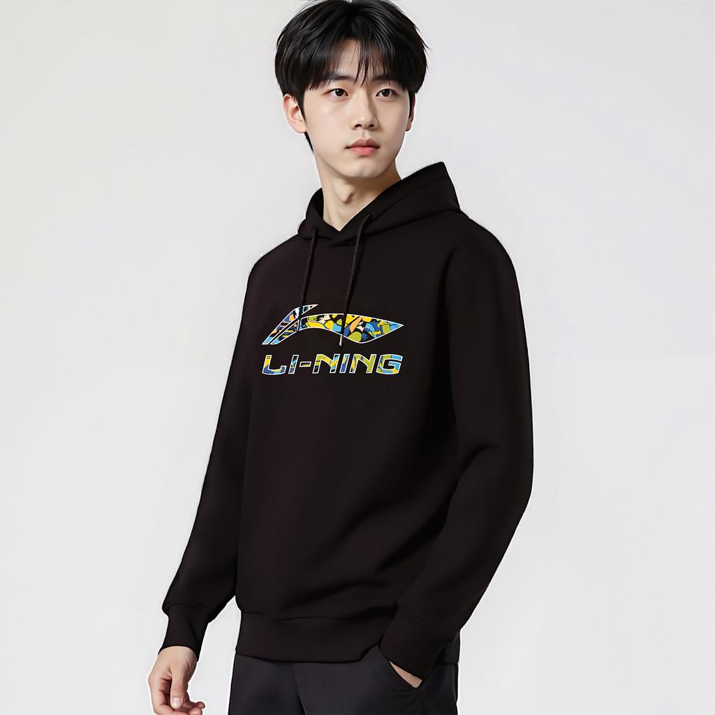 Li-Ning Minimalist Round Neck Pullover Trendy Sports Lifestyle Comfortable Versatile Fashionable Vitality Sweatshirt Men sweatshirt AWDVJ01-2