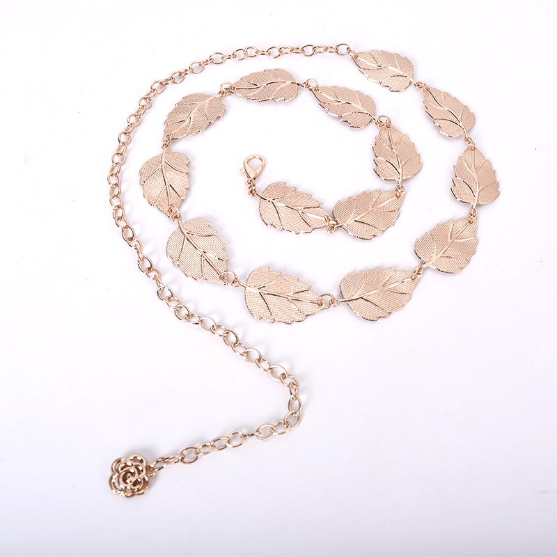 Korean-Style Women's Thin Metal Waist Chain - Versatile Fashion Accessory for Dresses, Shirts, T-Shirts, and Pants.