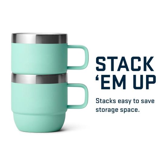 6/8 Oz nerezový vakuový šálek Izolovaný hrnek na espresso Kávový hrnek Keramická podšívka Stohovatelný přenosný cestovní termohrnek