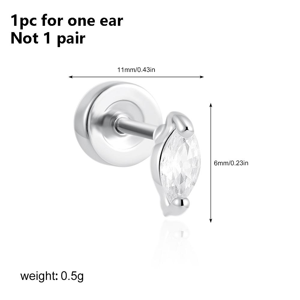 1PC Stainless Steel Star Moon Sun Stud Earrings For Women Simple Daily Wear Cartilage Piercing Earring Punk Unisex Rock Jewelry