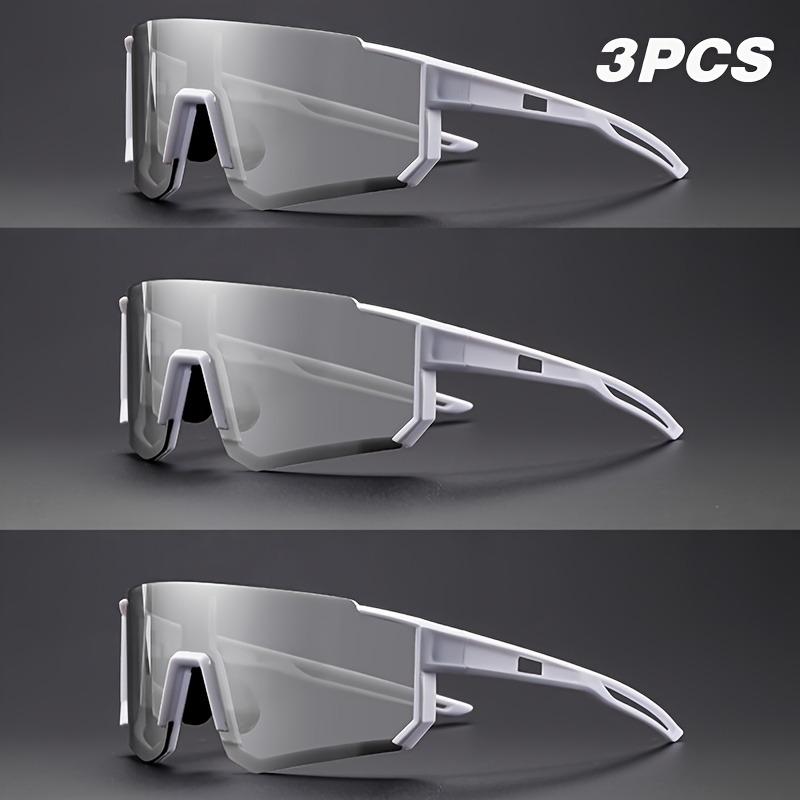 3PCS Colorful Cool Combination Fashion Glasses PC Hollow Breathable Design Large Frame PC Material Suitable for Daily Use