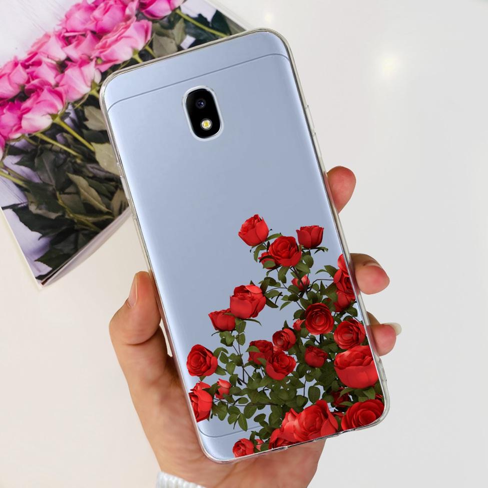 Case For Samsung J3 J5 J7 2017 Cover Cute Cartoon Cat Fashion Flowers Back Cover For Samsung Galaxy J7 2017 Phone Case