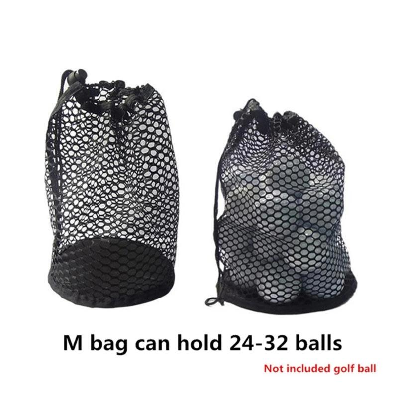 Nylon Golf Ball Storage Bag Closure Holds 48 56 15x28cm Purpose Sports Accessory