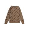 Jordan Allover Print Logo Langarm-Hoodie Herren Tops Braun DX9174-274