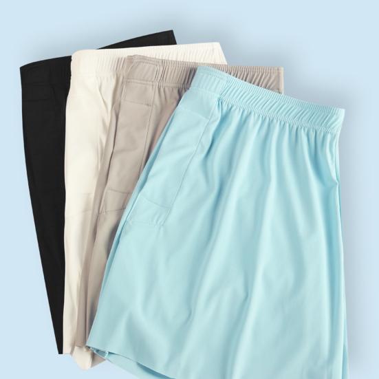 Yousheng Męska Bielizna Bokserki Elastyczny Design z Wysokim Stanem Oddychające Gładkie Szorty Majtki Jednolity Kolor Luźny Krój Majtki