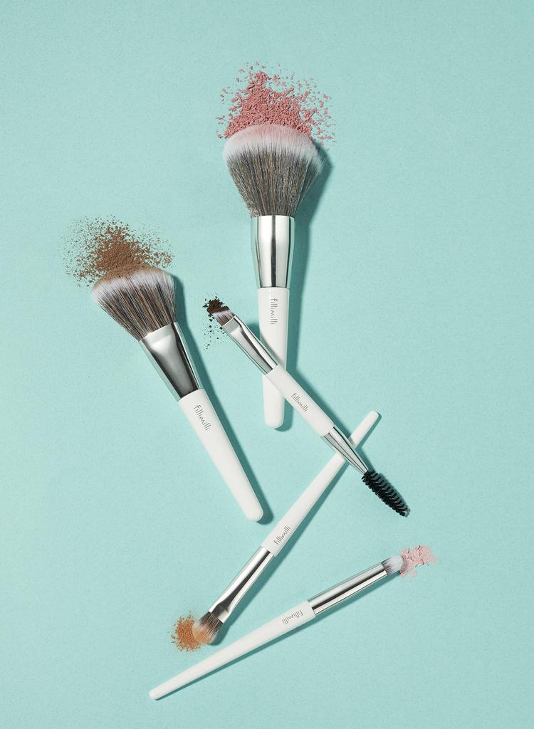Fillimilli Mini Makeup Brush Set 5 5 with Pouch MINI MAKE UP BRUSH SET Cheek Shading Eyebrow Face Brush Fillimilli Korean Cosmetics Olive Young