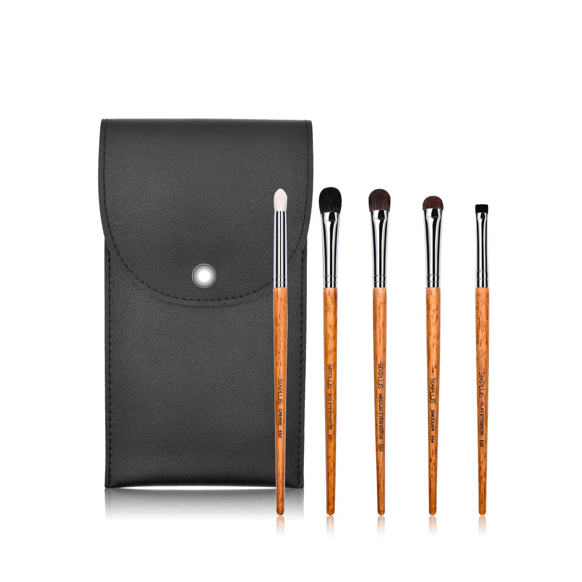 

SIXPLUS Oval Nylon and Premium Animal Hair Eye Makeup Brush Set of Includes Makeup Gift Brushes, 5, Pouch, помаранчевий