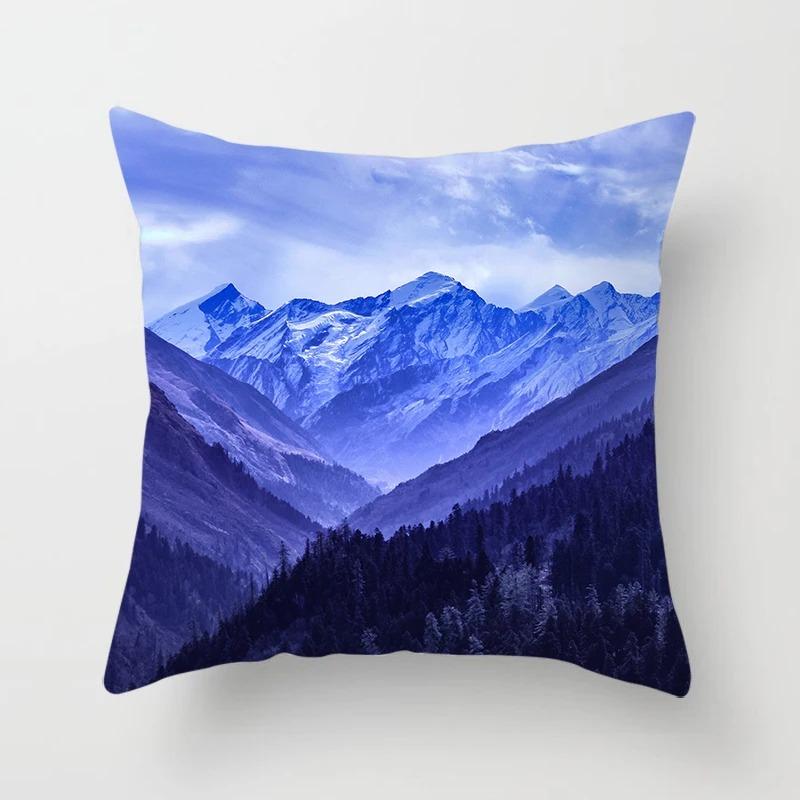 

Чехол для подушки для дивана и автомобиля в гостиную Роскошный чехол для подушки для украшения дома Закат Сумерки Природный пейзаж Печать 40x40cm