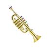Trumpet Kids Musical Educational Toy Wind Instruments ABS Gold Trumpet With 4 Colored Keys For Kids Children R8G4