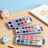1 SET Kinder-Kunstpigmente 12 Farben 16 Farben Liebe Großzügige Box Halbtrockenes Pigmentpulver Malset Aquarell