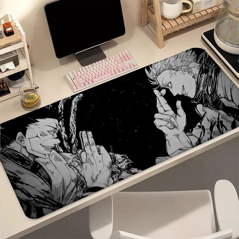 Tappetino Mouse con Bordo Cucito Cartone Animato JJujutsu KKaisen x Anime Tappetino Mouse Gaming Base in Gomma Antiscivolo Tappetino da Scrivania per Gamer