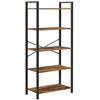 5-Tier Storage Rack, Book Shelf with Steel Frame, For Living Room, Office, Study, Hallway, Industrial Style