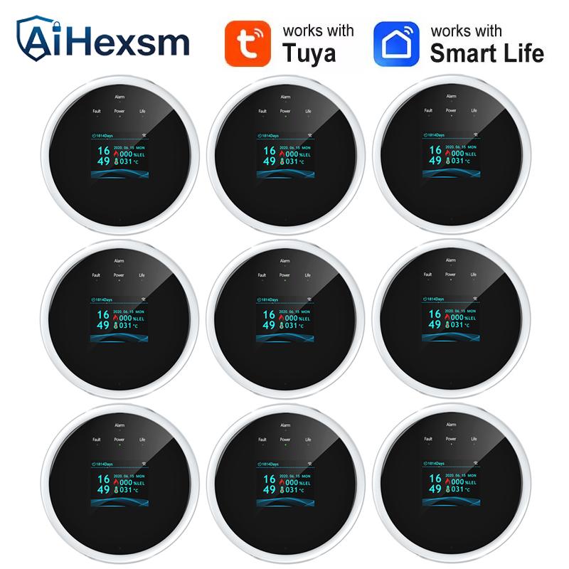 Tuya App WiFi Gas Detector-Used for Leak Detection,Safety Alarm,Real-time Monitoring,App Control,Sensitivity,Easy Installation