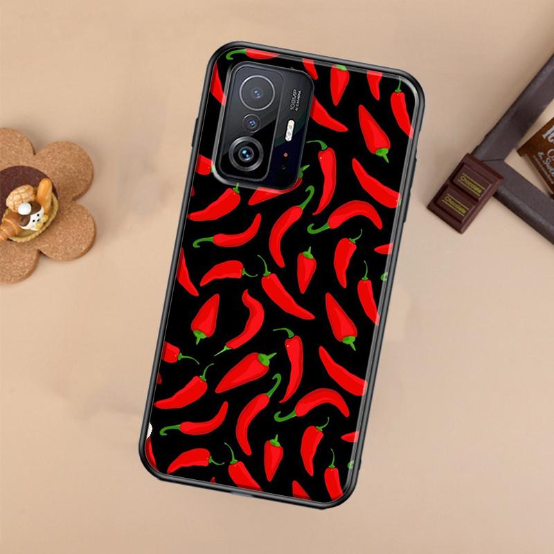 Red Chilli Pepper Pattern Case For Xiaomi 14T 11T 12T 13T Pro 13 14 Ultra POCO X7 Pro X3 X5 F3 F5 F6 M6 X6 Pro Cover