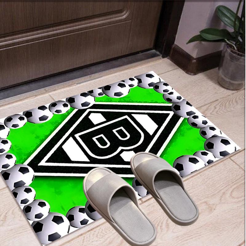 Borussia Mönchengladbach Muster Teppich, Innen-/Außenmatte, für Picknick, Spielzimmer, Schlafzimmer, Büro, Wohnzimmer, Heimdeko Teppich, Geburtstagsgeschenk