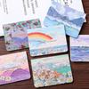 Oil painting greeting card, high-end feeling holiday greeting card, envelope, DIY gift decoration, message card, cardboard