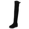 Fashion Large size over the knee boots for women winter velvet round toe elastic square heel slim women's boots