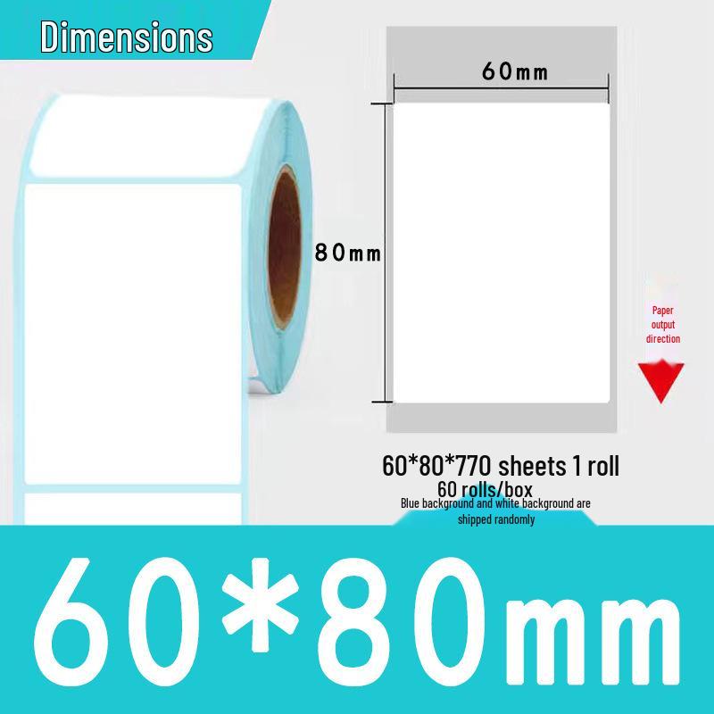 Three-Proof Thermal Label Paper 100x100mm & 70x20mm - Customizable for Label Printing