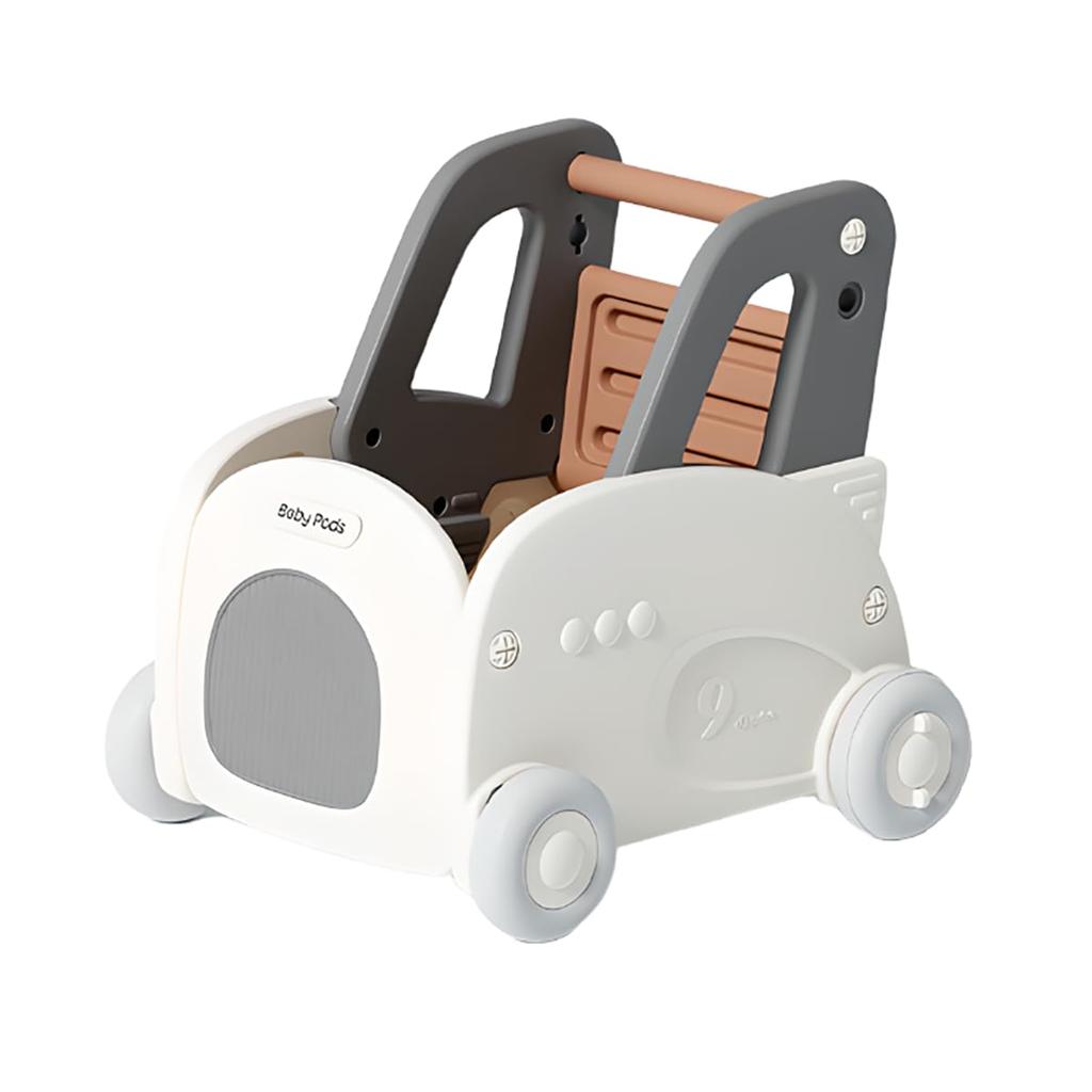 Gorocking Lace Wagon Toy Box Push Cart Baby Kids Wagon (White + Black)