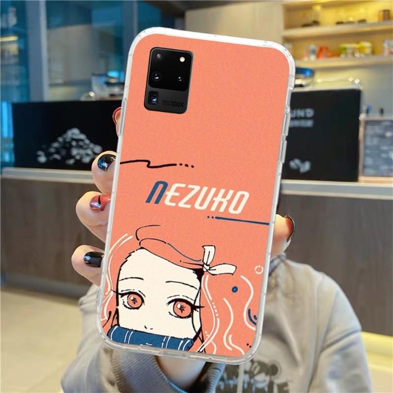 Demon Slayer Anime Handyhülle für Samsung Galaxy S10 S21 S22 Plus Ultra A91 A51 A21S A12 Transparente Handyhülle