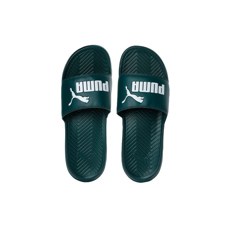Puma Popcat Slide Rubber Sole Slide Sandals Unisex Footwear Green 360265-44