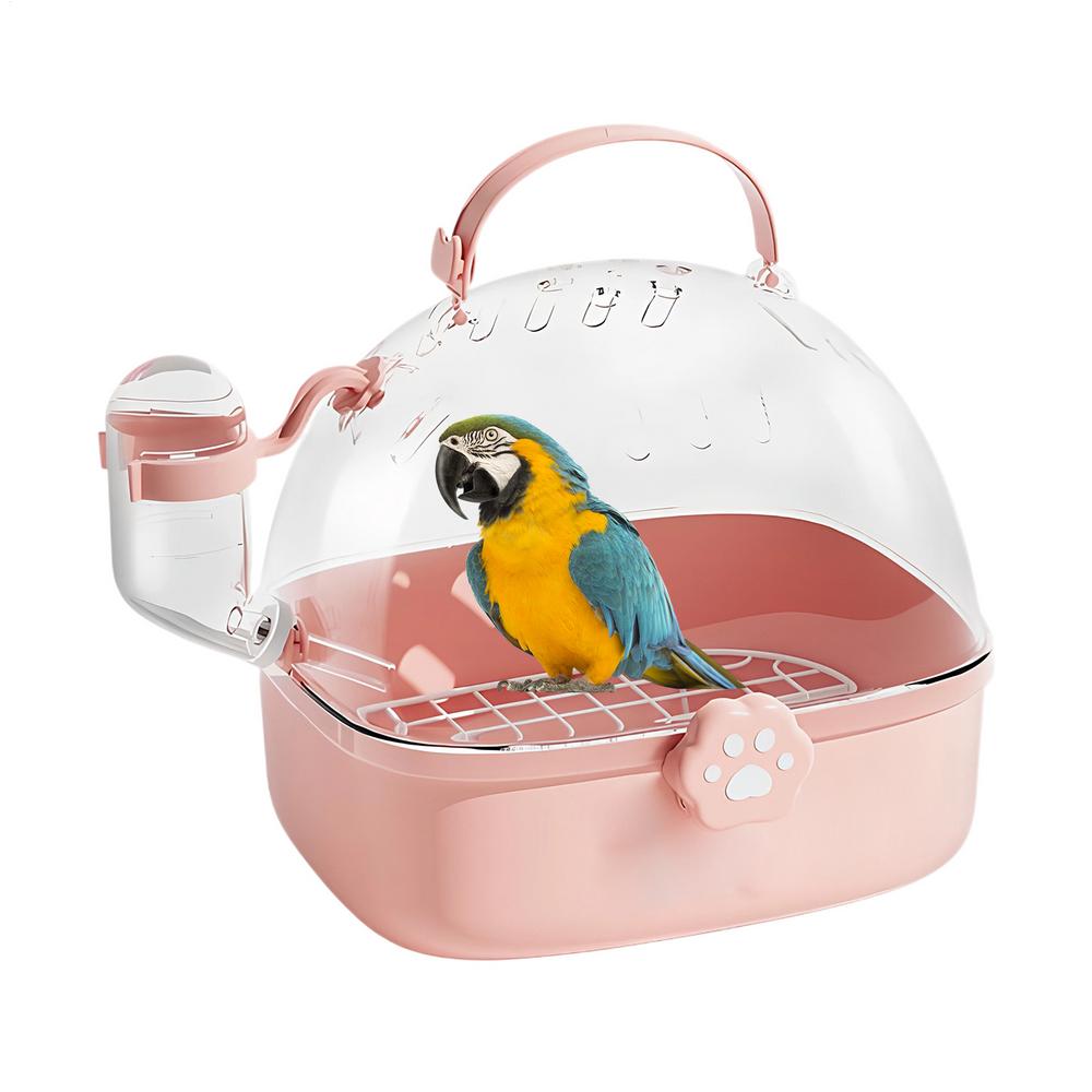 Hamster Carrier Cage PVC Chinchilla Carrier Cage With Water Bottle Spacious Pet Bird Carrying Supplies For Chinchillas Macaws