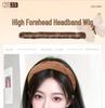 Women's Black Long Straight Headband Wig with Natural Volume, Korean Style.