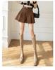 Women's High Waist Corduroy A-line Wide Leg Shorts - Autumn/Winter 2025 Collection
