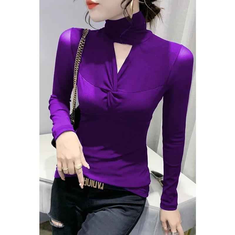 AutumnWinter New Arrival HighNeck Thin Design Women's Slim Fit Sexy LongSleeve Stylish Top