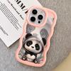 Case for iPhone 8 17 Air 13 14 11 XR 16 Pro Max 12 15 Plus Soft Phone Cover Cute Panda