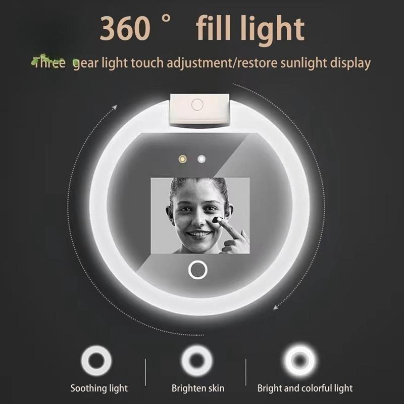 Smart UV Sunscreen Test Camera Makeup Mirror with LED Makeup Mirror Beauty Sunscreen Detection Vanity Mirror