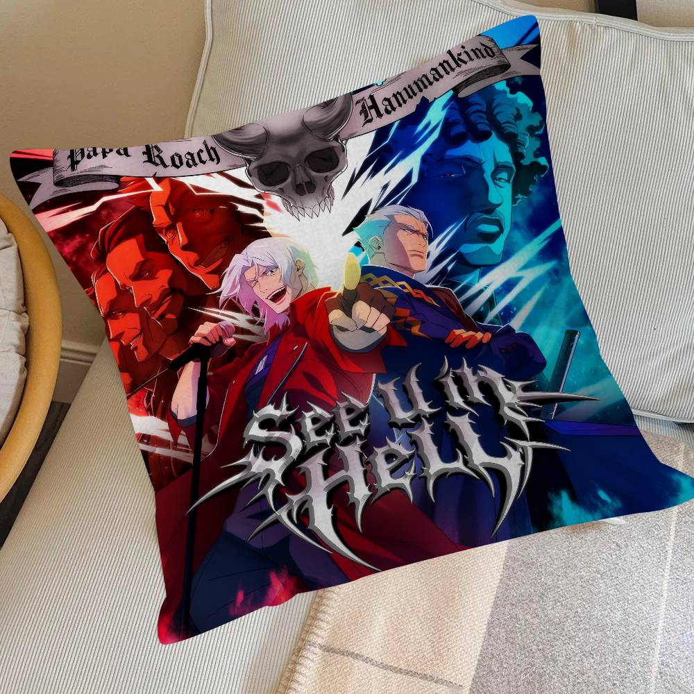 Famous Anime D-Devil May Cry   Cushion Cover Pillowcase Upholstery Sofa Throw Pillow Home Decor Pillowcas