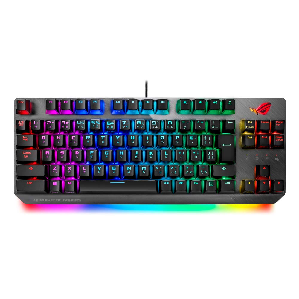 ASUS USB Gaming Keyboard X802 STRIX SCOPE Quick Toggle Switch TKL/SV/JP FPS-oriented [Silver Axis]