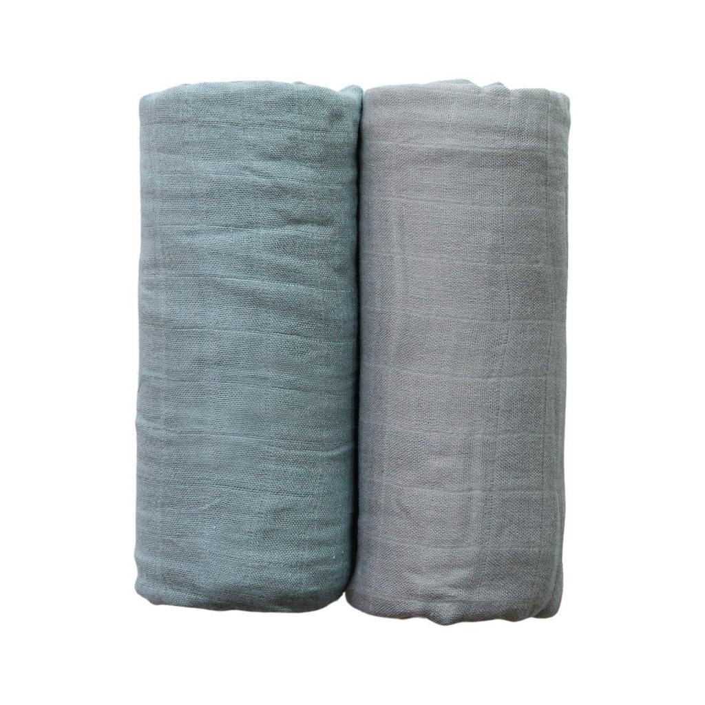 Set of Iikuru Gauze Swaddle Baby Bamboo Cloth Baby Afghan Blanket Set of 2 Bamboo Cotton Newborn Baby Gift Baby Preparation Y798 [Replaceable 2]